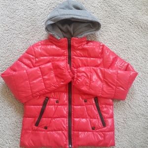 Red winter hooded jacket S